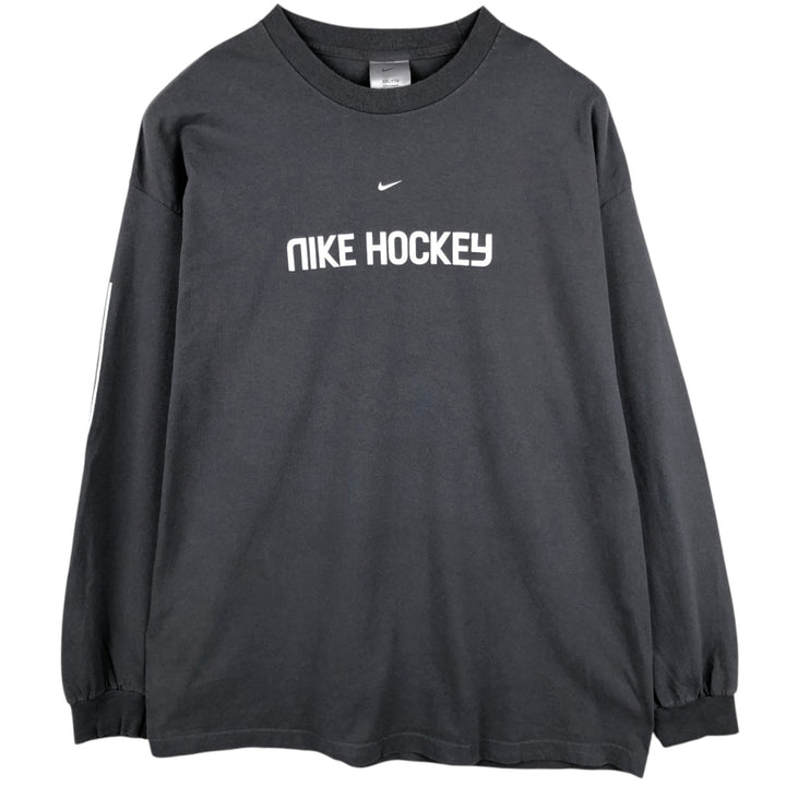 2000'S Nike Long Sleeve T-Shirt, Men's XXL cotton Charcoal Vintage Second Hand
