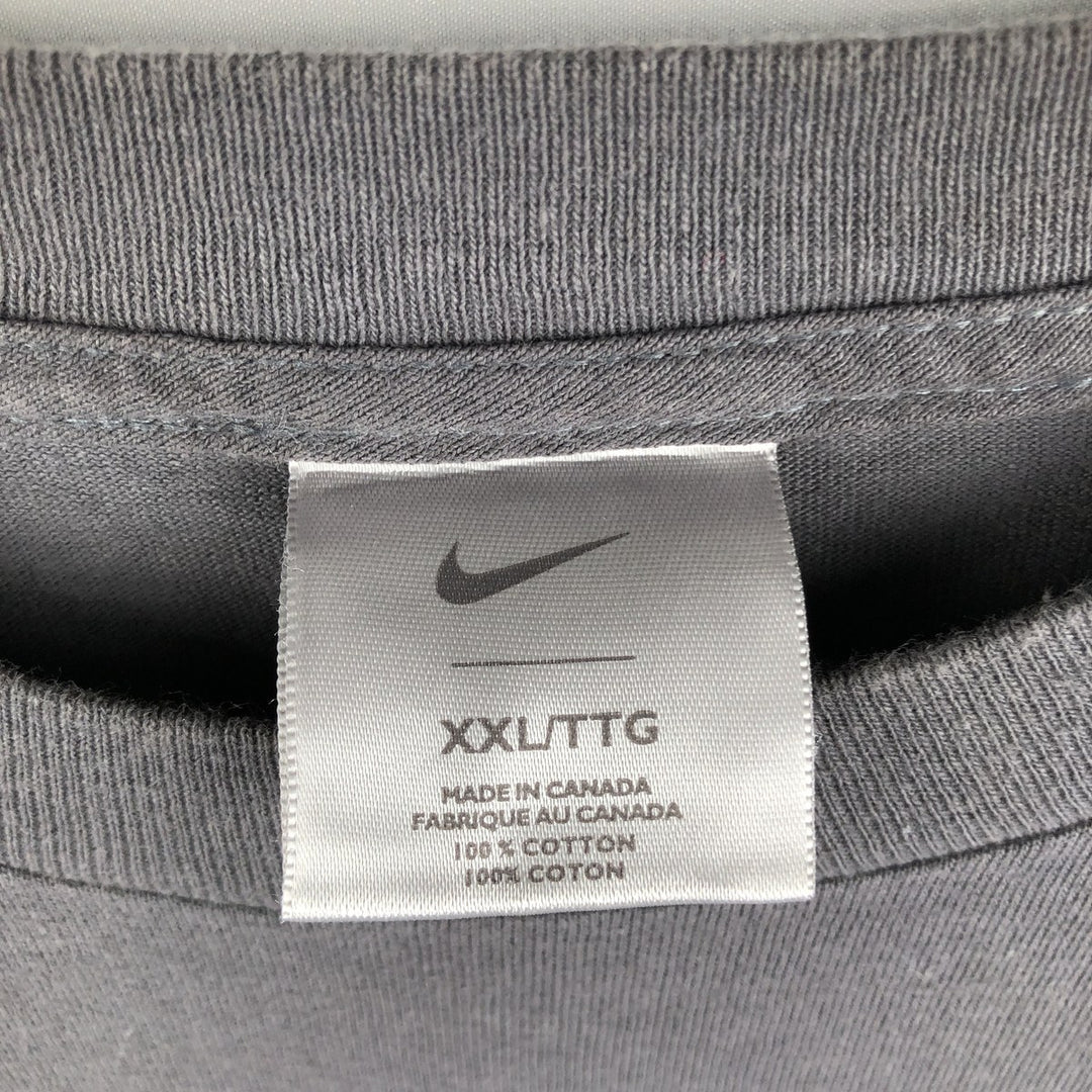 2000'S Nike Long Sleeve T-Shirt, Men's XXL cotton Charcoal Vintage Second Hand