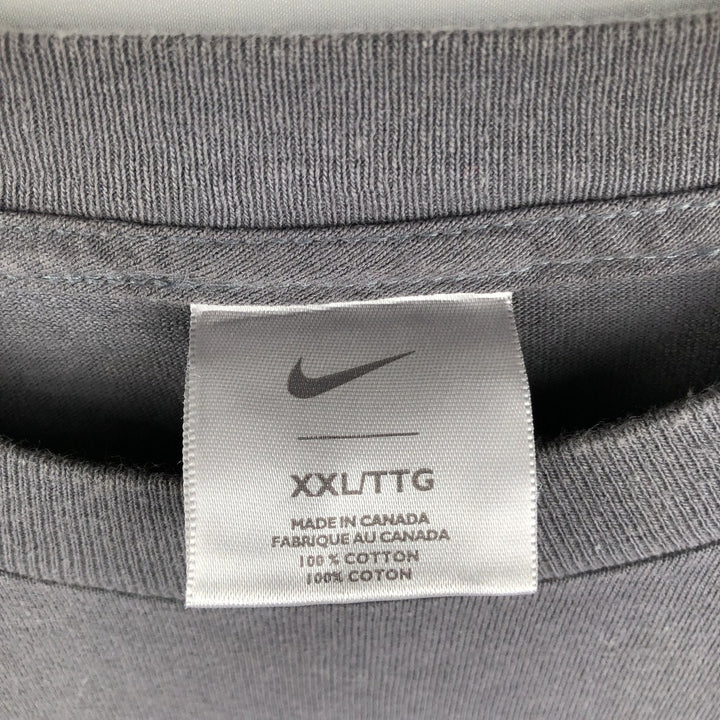 2000'S Nike Long Sleeve T-Shirt, Men's XXL cotton Charcoal Vintage Second Hand