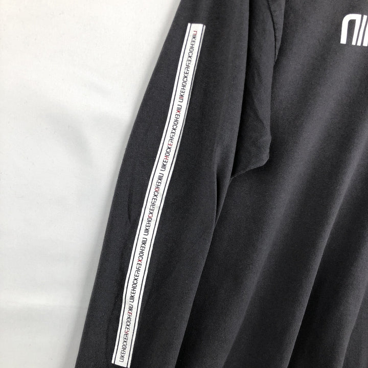 2000'S Nike Long Sleeve T-Shirt, Men's XXL cotton Charcoal Vintage Second Hand