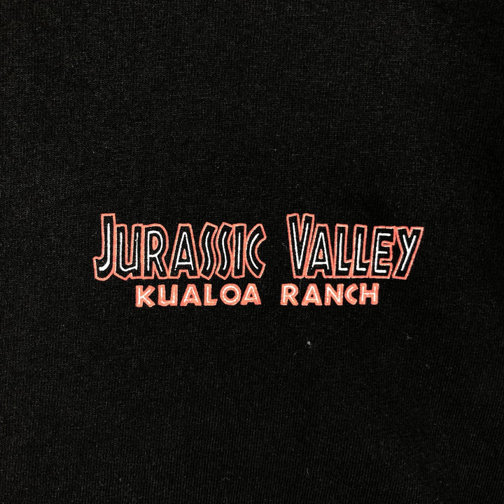 JURASSIC VALLEY KUALOA RANCH Long-Sleeve T-Shirt (Men's Size M) unclear black type Vintage Second Hand