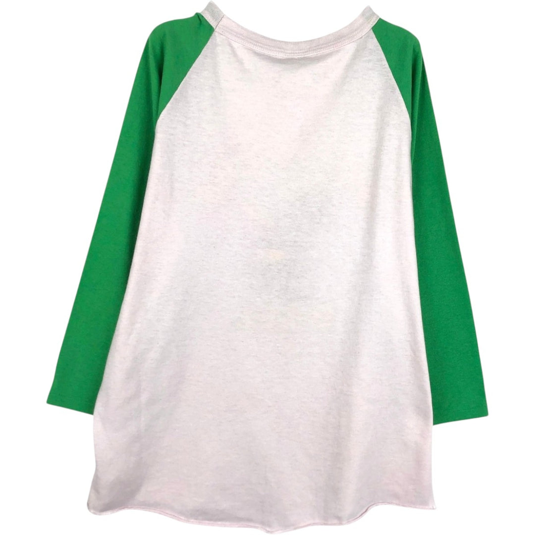 ~90'S Athletic Knit 3/4 Sleeve Raglan T-Shirt, Made in Canada, Men's Size M (Equivalent), Vintage polyester white type Vintage Second Hand