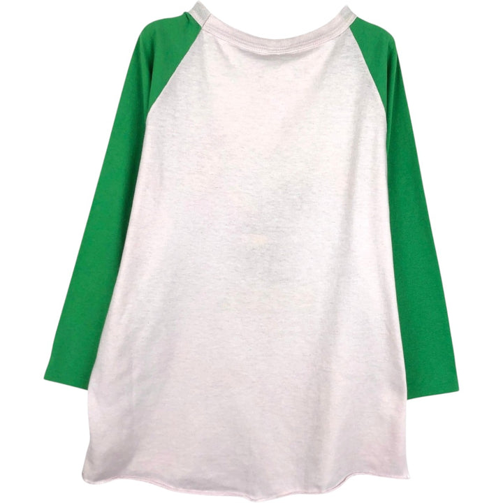 ~90'S Athletic Knit 3/4 Sleeve Raglan T-Shirt, Made in Canada, Men's Size M (Equivalent), Vintage polyester white type Vintage Second Hand