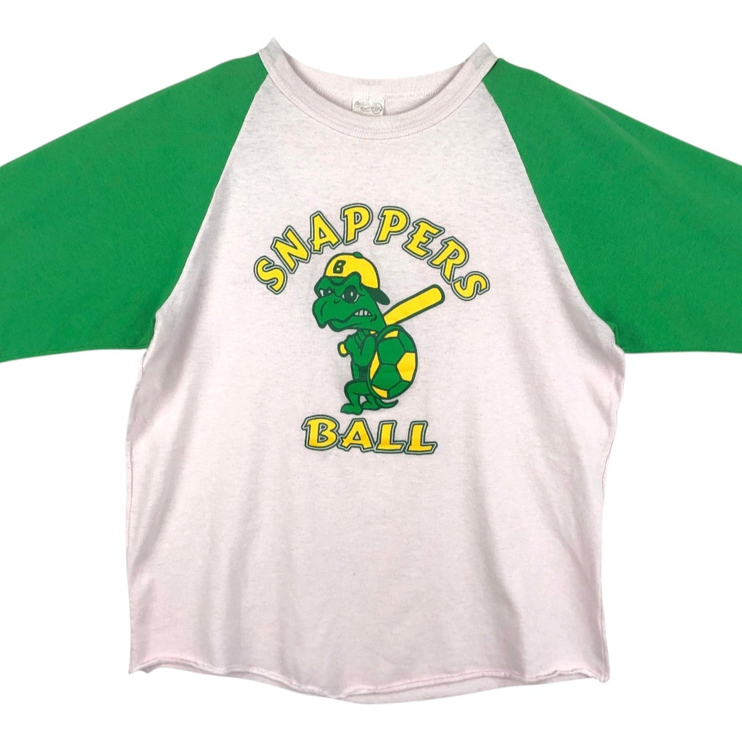 ~90'S Athletic Knit 3/4 Sleeve Raglan T-Shirt, Made in Canada, Men's Size M (Equivalent), Vintage polyester white type Vintage Second Hand
