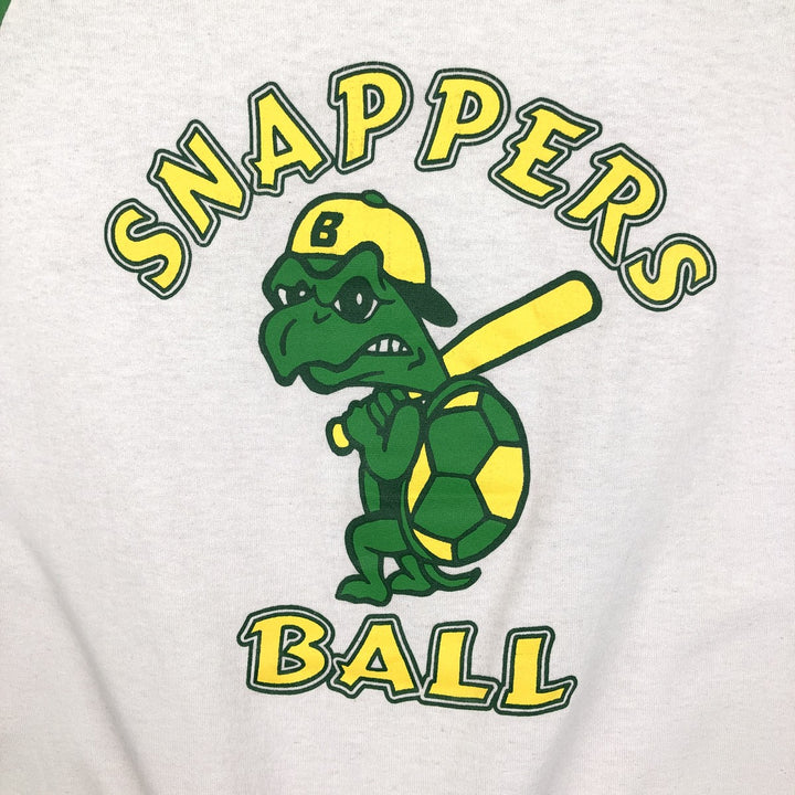 ~90'S Athletic Knit 3/4 Sleeve Raglan T-Shirt, Made in Canada, Men's Size M (Equivalent), Vintage polyester white type Vintage Second Hand