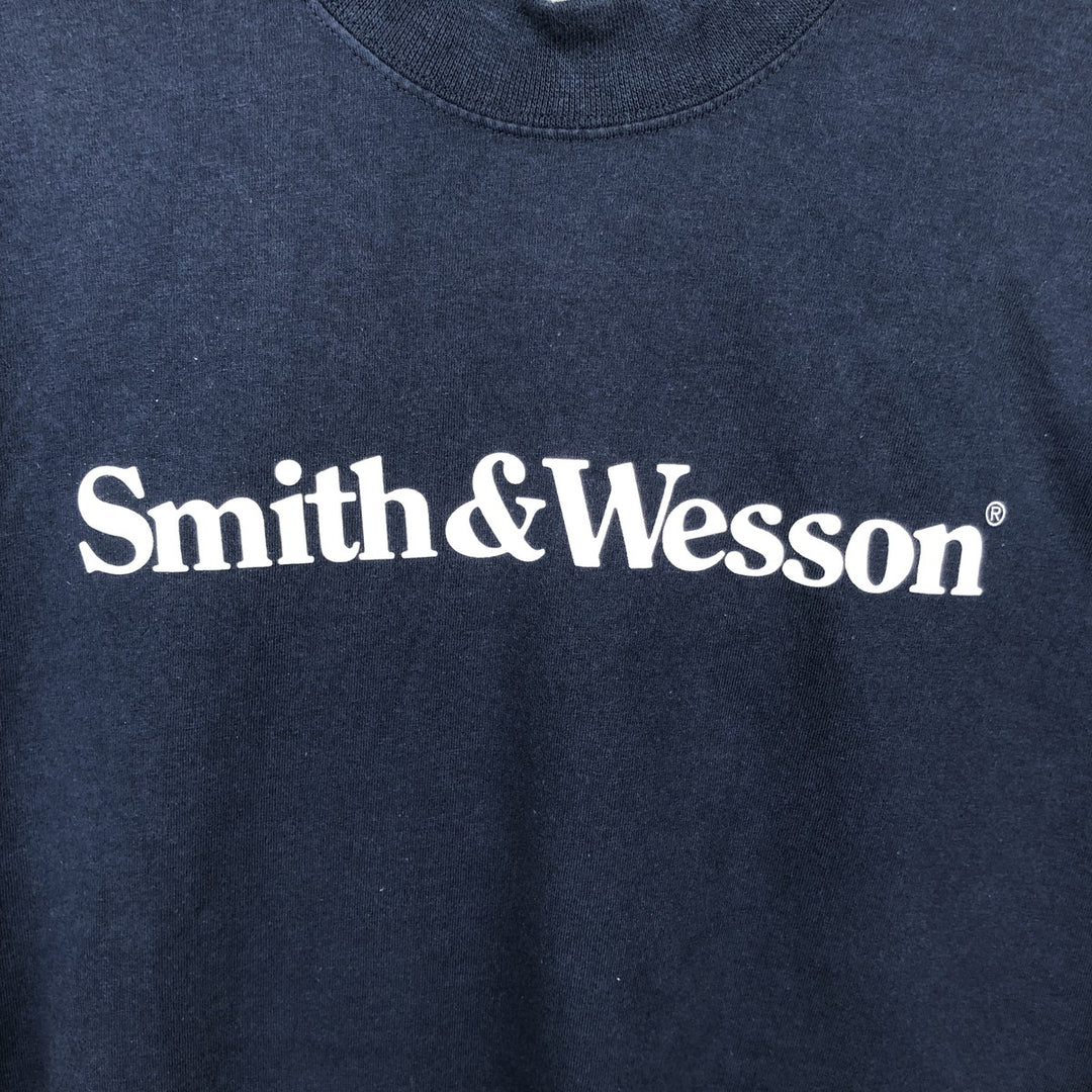 PORT & COMPANY Long-Sleeve T-Shirt (Men's XL equivalent) cotton navy blue type Vintage Second Hand