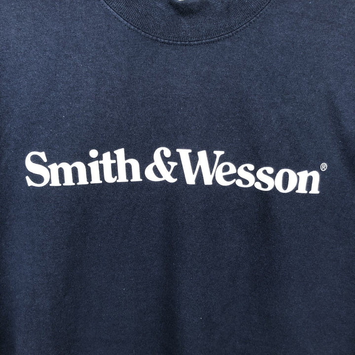 PORT & COMPANY Long-Sleeve T-Shirt (Men's XL equivalent) cotton navy blue type Vintage Second Hand