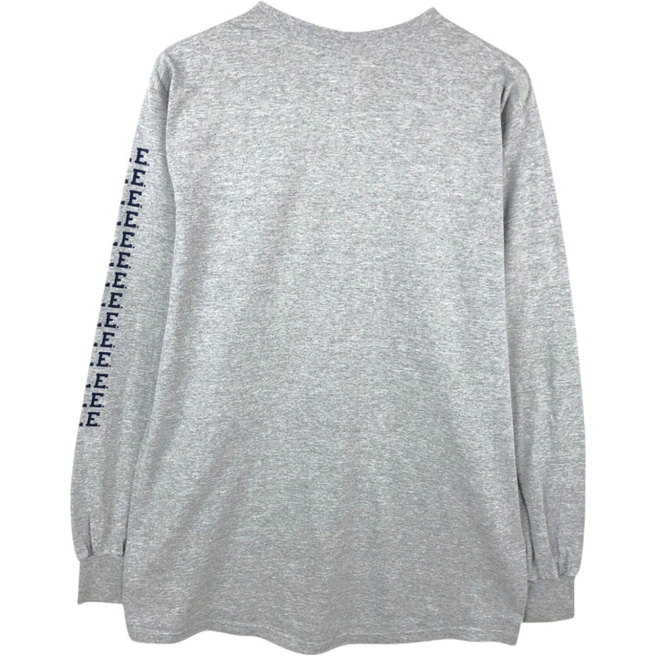 2000'S Fruit of the Loom Yale University Long-Sleeve T-Shirt (Men's XL equivalent) cotton gray type Vintage Second Hand