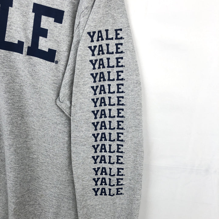 2000'S Fruit of the Loom Yale University Long-Sleeve T-Shirt (Men's XL equivalent) cotton gray type Vintage Second Hand