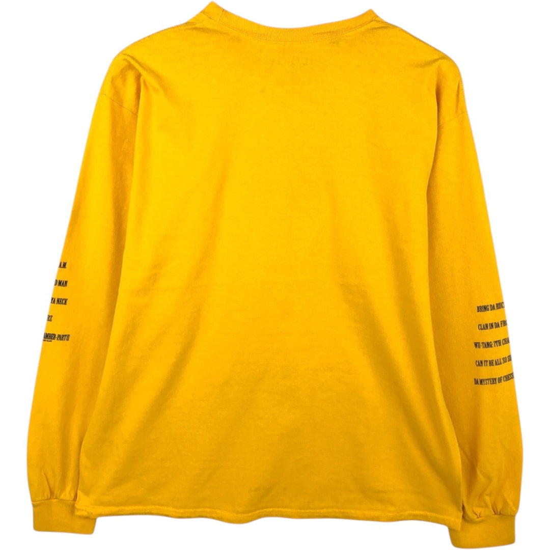 Wu-Tang Clan Long-Sleeve Rap T-Shirt (Men's Size L) cotton yellow type Vintage Second Hand