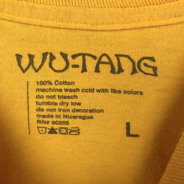 Wu-Tang Clan Long-Sleeve Rap T-Shirt (Men's Size L) cotton yellow type Vintage Second Hand