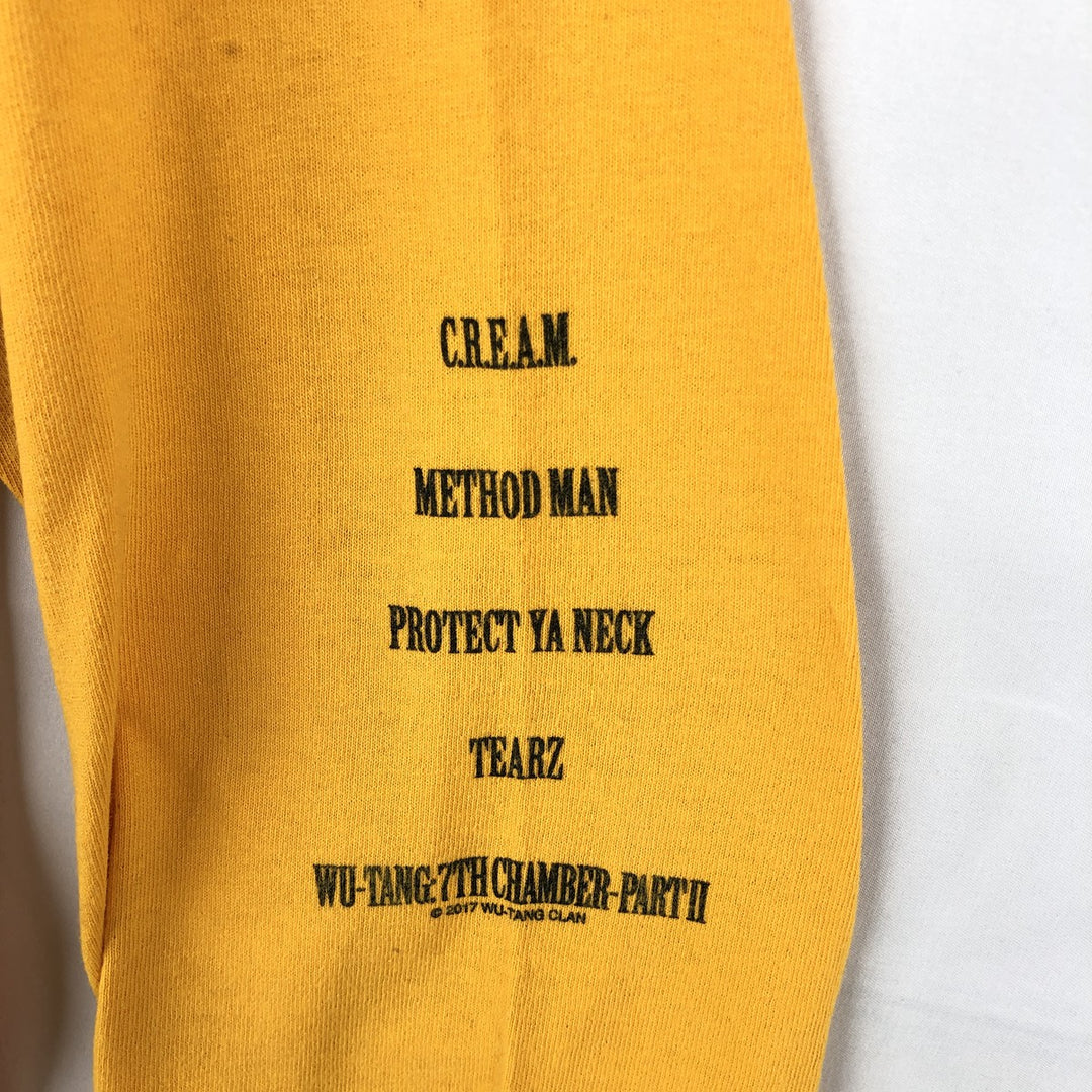 Wu-Tang Clan Long-Sleeve Rap T-Shirt (Men's Size L) cotton yellow type Vintage Second Hand