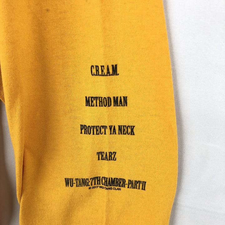 Wu-Tang Clan Long-Sleeve Rap T-Shirt (Men's Size L) cotton yellow type Vintage Second Hand