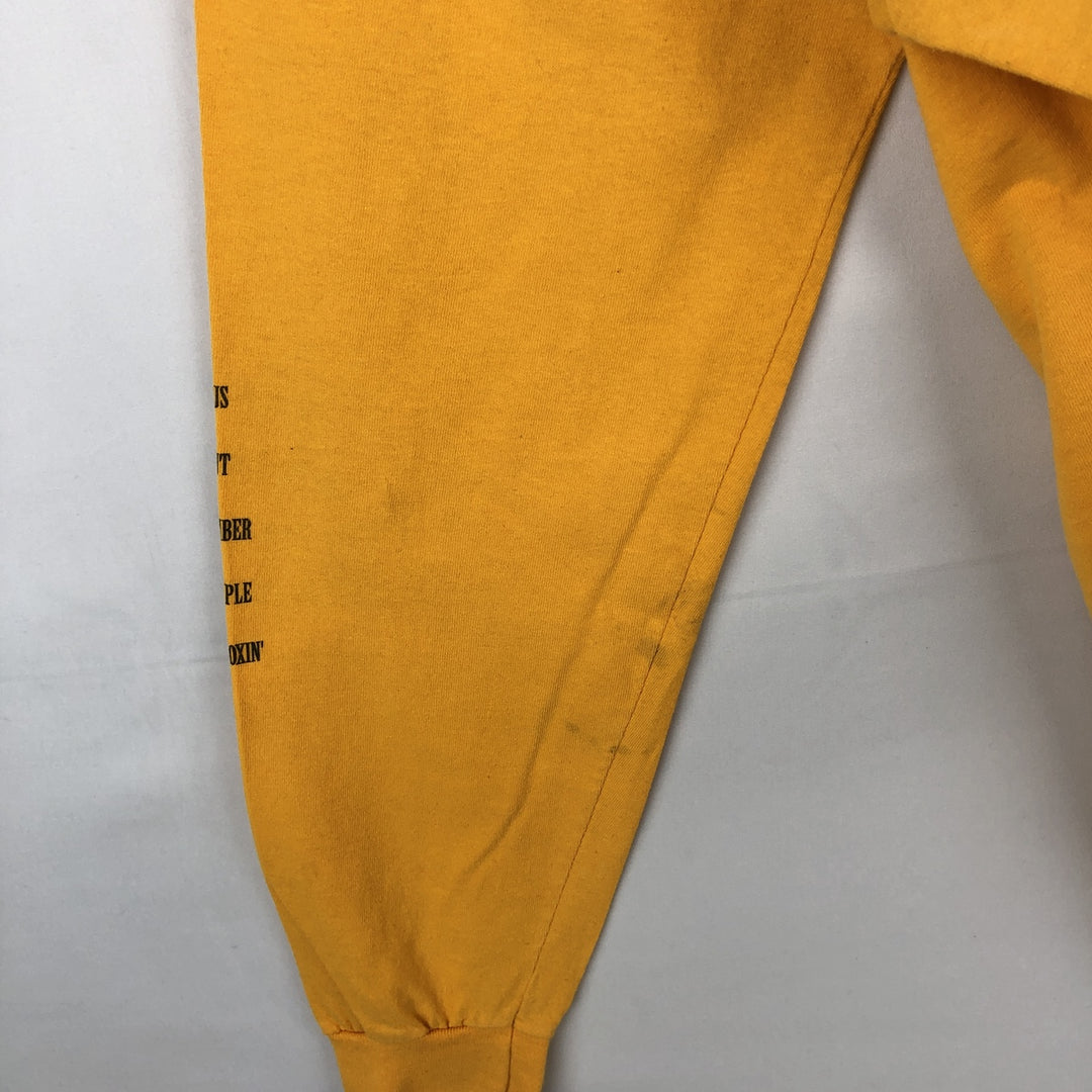 Wu-Tang Clan Long-Sleeve Rap T-Shirt (Men's Size L) cotton yellow type Vintage Second Hand