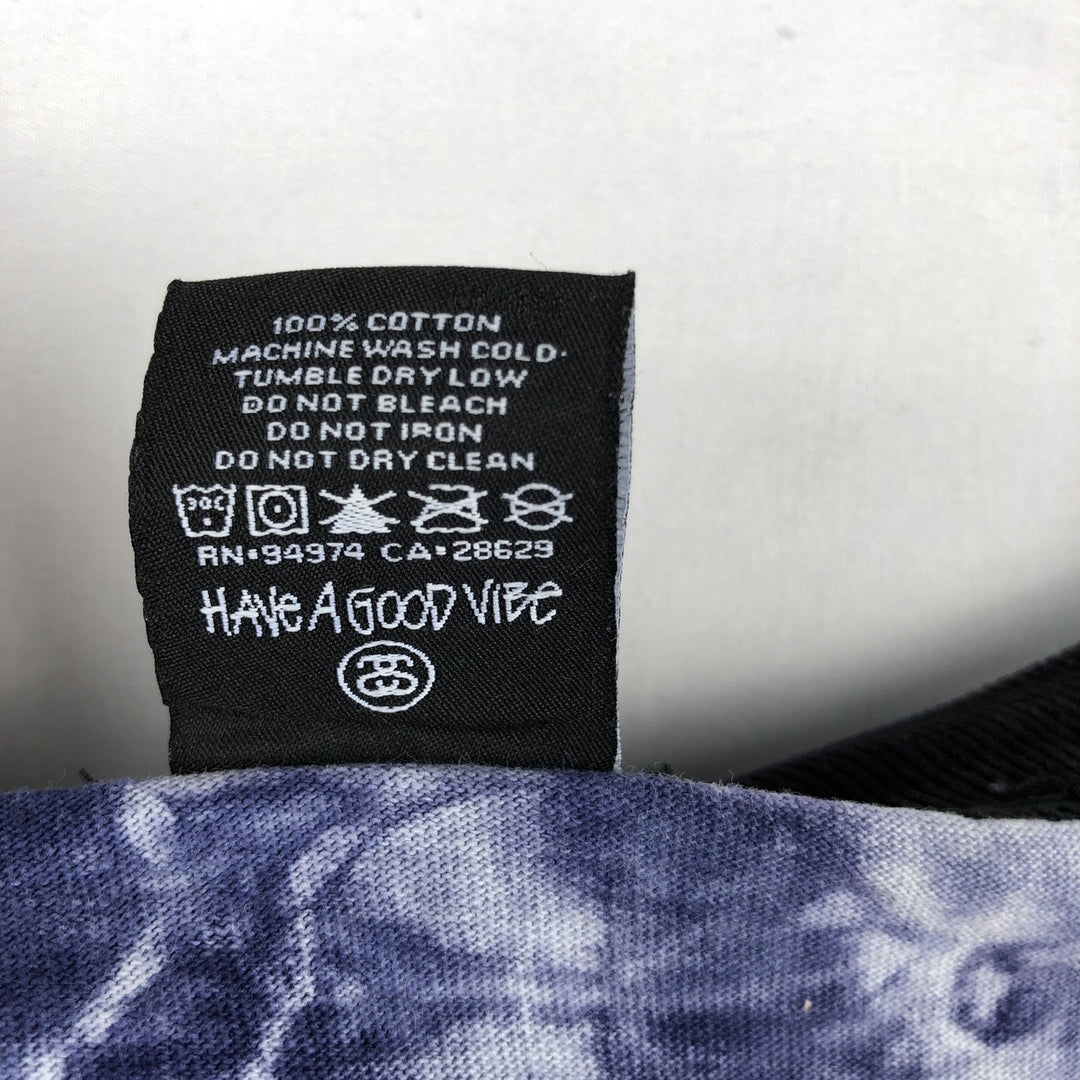 Stussy 3/4 Sleeve Raglan T-Shirt, Men's Size XL (approx.) cotton black type Vintage Second Hand
