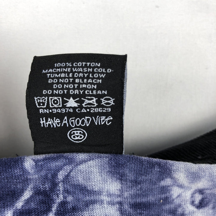 Stussy 3/4 Sleeve Raglan T-Shirt, Men's Size XL (approx.) cotton black type Vintage Second Hand