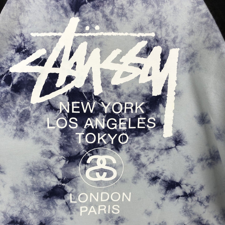 Stussy 3/4 Sleeve Raglan T-Shirt, Men's Size XL (approx.) cotton black type Vintage Second Hand