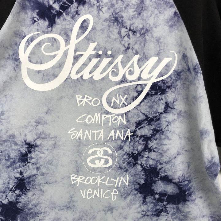 Stussy 3/4 Sleeve Raglan T-Shirt, Men's Size XL (approx.) cotton black type Vintage Second Hand