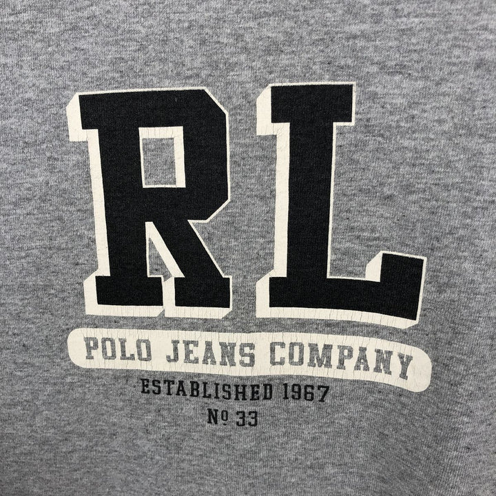 Ralph Lauren Polo Jeans Company long-sleeved T-shirt, men's size L cotton gray type Vintage Second Hand