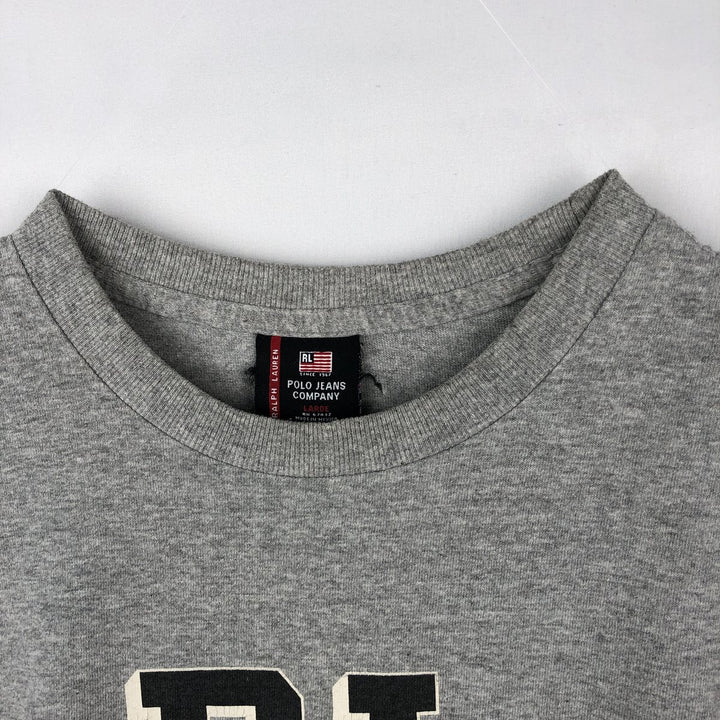 Ralph Lauren Polo Jeans Company long-sleeved T-shirt, men's size L cotton gray type Vintage Second Hand