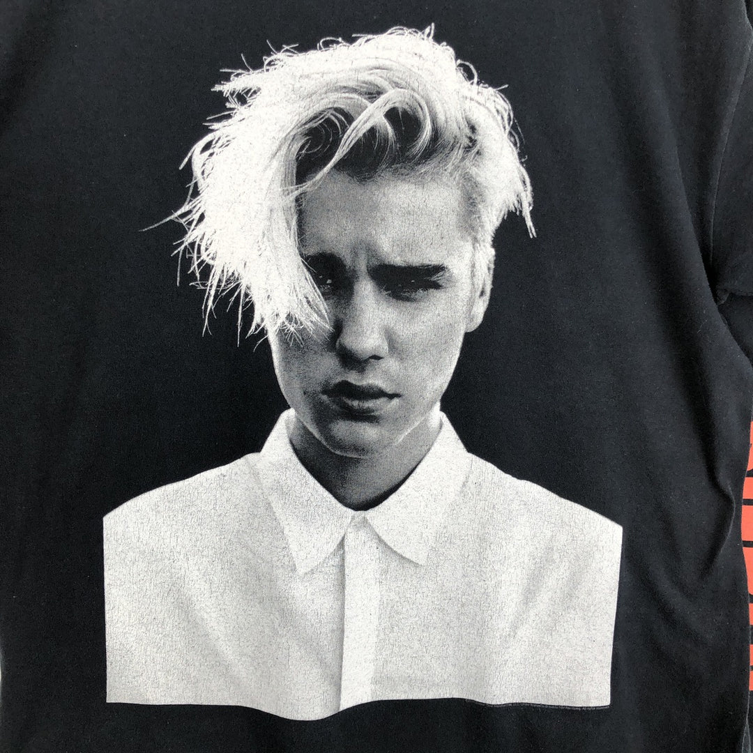 JUSTIN BIEBER Long-Sleeve Band T-Shirt (Men's Size L) unclear black type Vintage Second Hand
