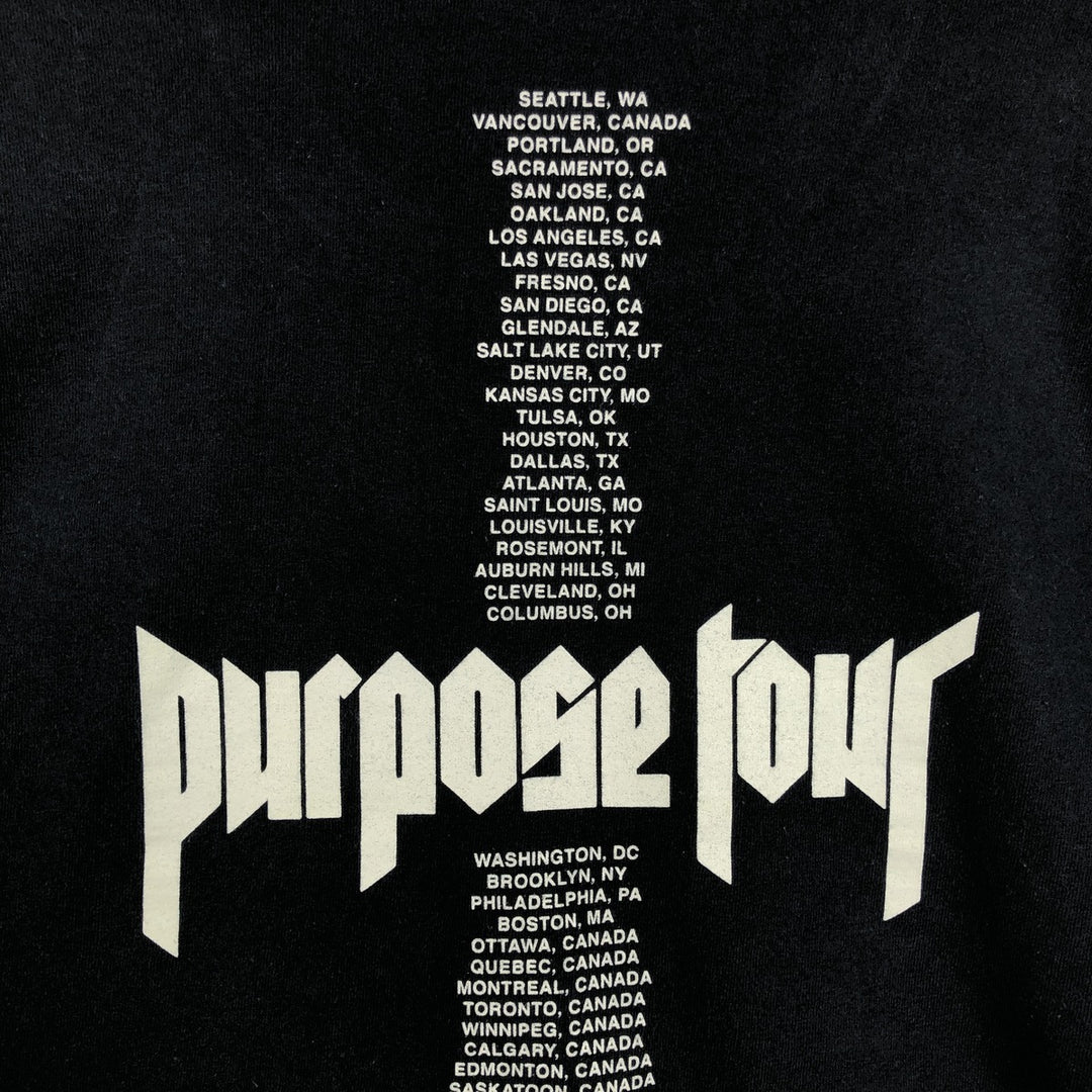 JUSTIN BIEBER Long-Sleeve Band T-Shirt (Men's Size L) unclear black type Vintage Second Hand