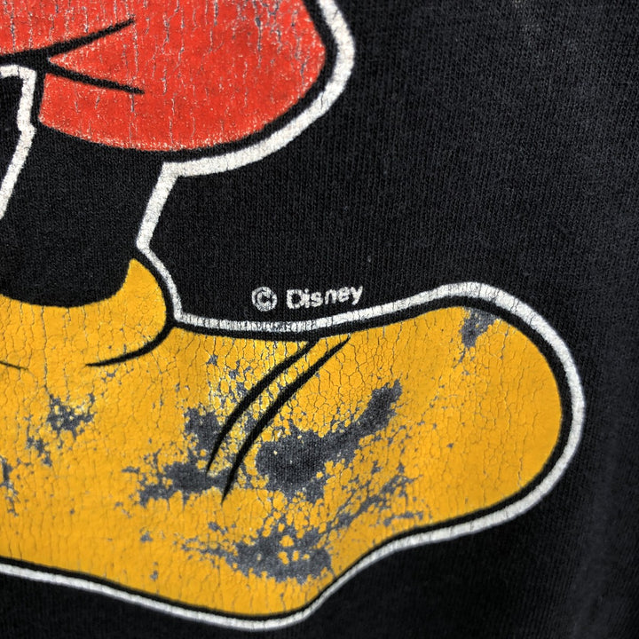 90'S SHERRY'S BEST Mickey Mouse Character Print Long-Sleeve T-Shirt, Made in USA, Men's XL Equivalent, Vintage cotton black type Vintage Second Hand