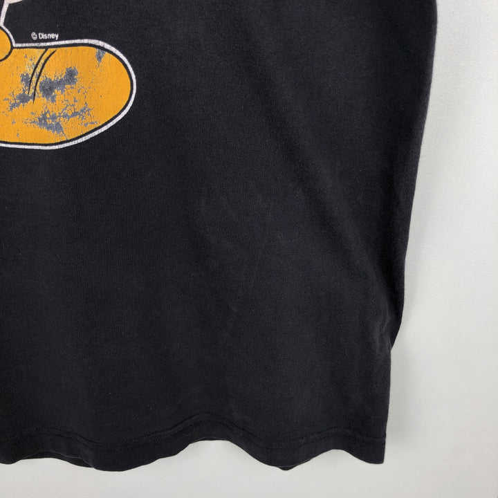 90'S SHERRY'S BEST Mickey Mouse Character Print Long-Sleeve T-Shirt, Made in USA, Men's XL Equivalent, Vintage cotton black type Vintage Second Hand