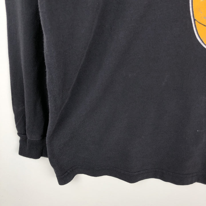 90'S SHERRY'S BEST Mickey Mouse Character Print Long-Sleeve T-Shirt, Made in USA, Men's XL Equivalent, Vintage cotton black type Vintage Second Hand