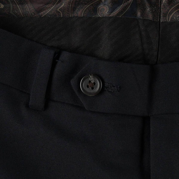 Ralph Lauren LAUREN Men's Slacks Pants, Size W33 (approx.) polyester navy blue type Vintage Second Hand