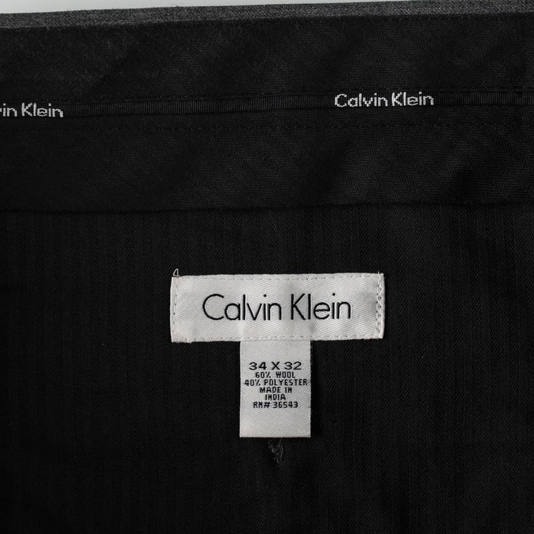 Calvin Klein slacks for men, size W36 (approx.) wool gray type Vintage Second Hand