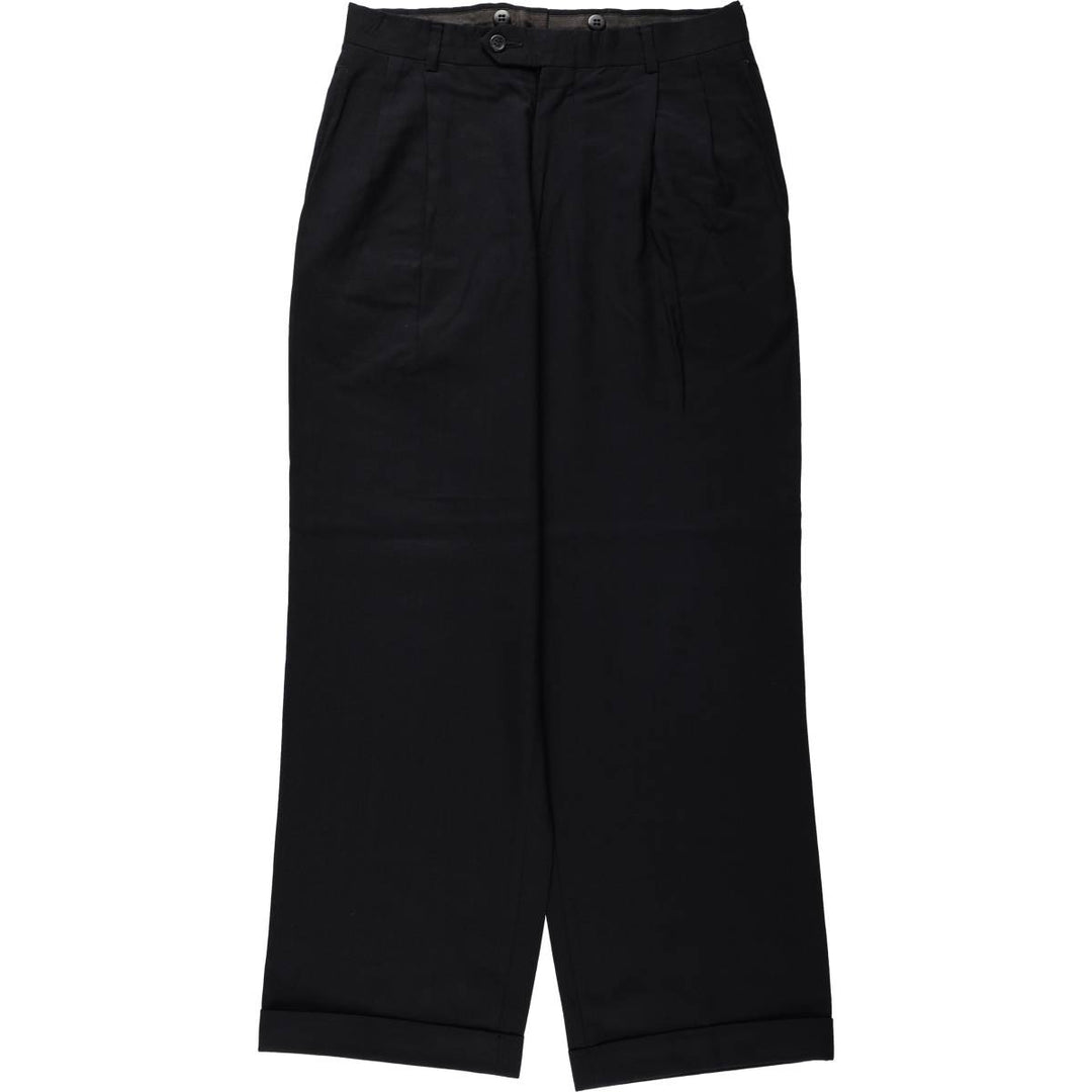 JOS. A. BANK Two-pleat wool trousers, made in the USA, men's size W30 (approx.) wool black type Vintage Second Hand