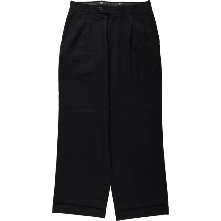 JOS. A. BANK Two-pleat wool trousers, made in the USA, men's size W30 (approx.) wool black type Vintage Second Hand
