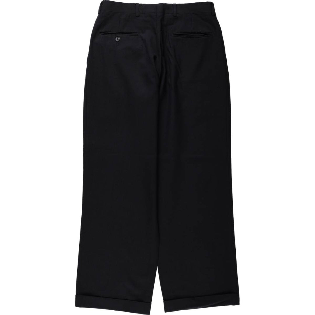 JOS. A. BANK Two-pleat wool trousers, made in the USA, men's size W30 (approx.) wool black type Vintage Second Hand