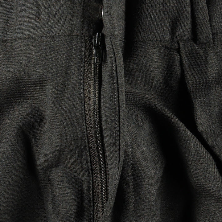 2000'S Lands' End Two-Pleat Wool Trousers/Slacks, Men's Size W33 (approx.) wool Charcoal Vintage Second Hand
