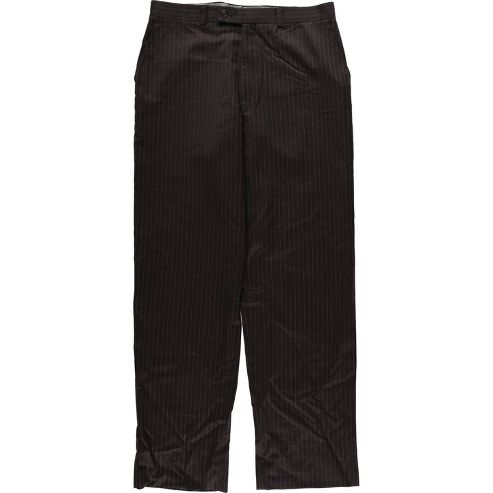 Calvin Klein striped pattern slacks pants, size 33W x 32L (equivalent to men's W34). unclear black type Vintage Second Hand