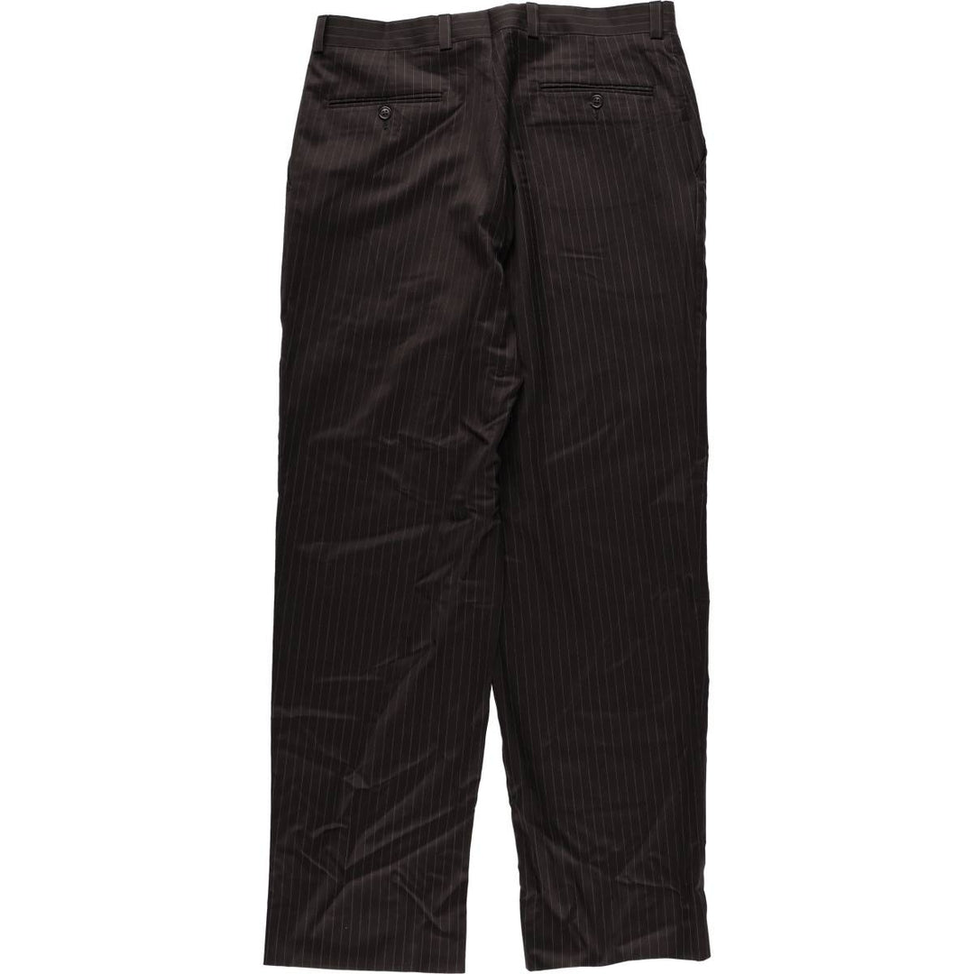 Calvin Klein striped pattern slacks pants, size 33W x 32L (equivalent to men's W34). unclear black type Vintage Second Hand