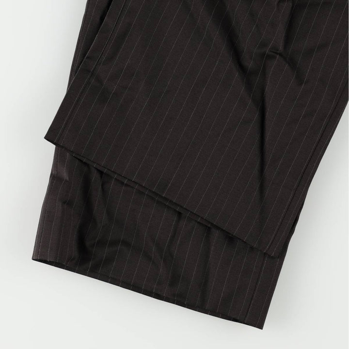 Calvin Klein striped pattern slacks pants, size 33W x 32L (equivalent to men's W34). unclear black type Vintage Second Hand