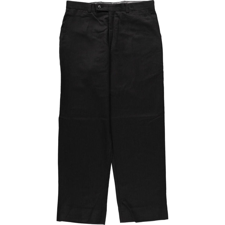 Calvin Klein striped pattern slacks pants for men, size W34 (approx.) unclear black type Vintage Second Hand