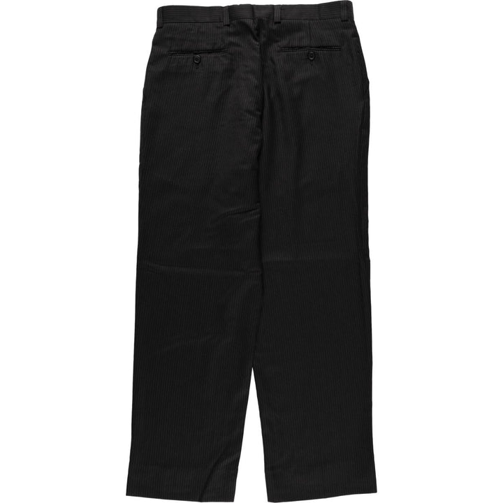 Calvin Klein striped pattern slacks pants for men, size W34 (approx.) unclear black type Vintage Second Hand