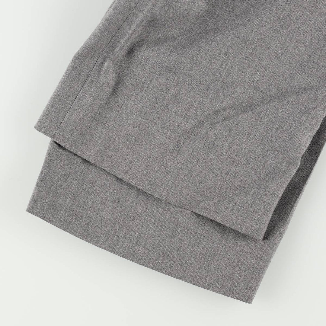 ~1990'S Kuppenheimer Two-Pleat Slacks Pants Men's W35 (approx.) wool gray type Vintage Second Hand