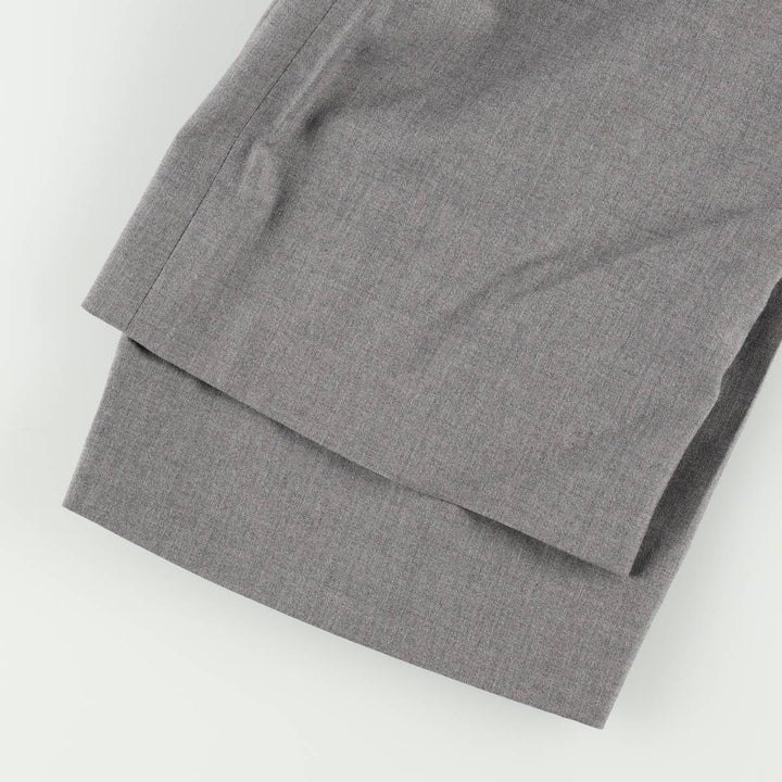 ~1990'S Kuppenheimer Two-Pleat Slacks Pants Men's W35 (approx.) wool gray type Vintage Second Hand