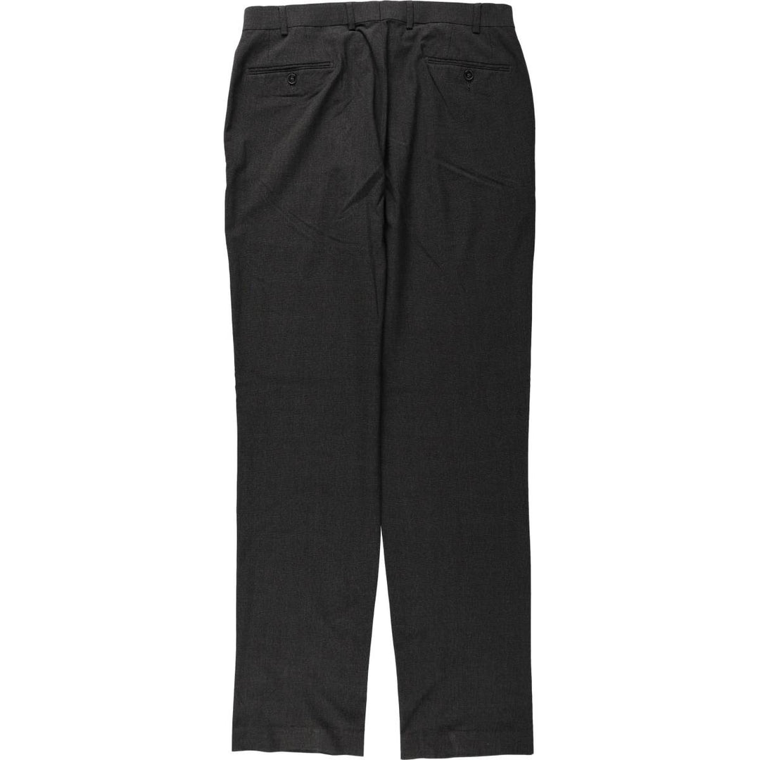 Calvin Klein check pattern slacks pants for men, equivalent to size W36. polyester gray type Vintage Second Hand
