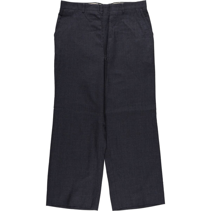 ~1990'S Majer Parsow's slacks pants, made in USA, men's size W34 equivalent, vintage. unclear navy blue type Vintage Second Hand