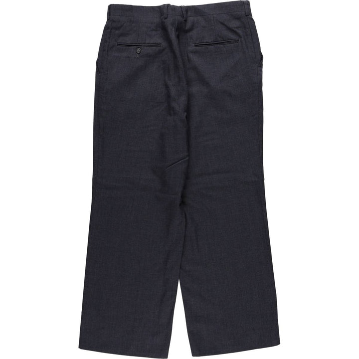 ~1990'S Majer Parsow's slacks pants, made in USA, men's size W34 equivalent, vintage. unclear navy blue type Vintage Second Hand