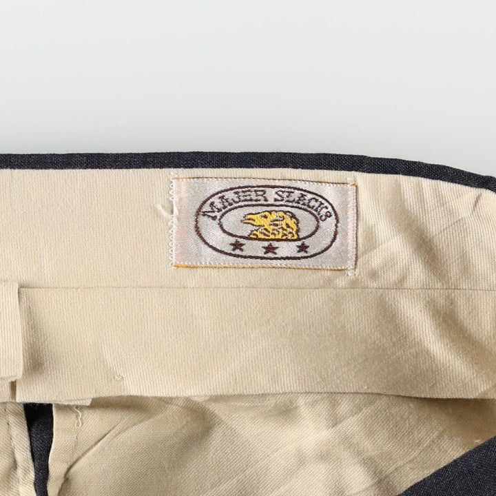 ~1990'S Majer Parsow's slacks pants, made in USA, men's size W34 equivalent, vintage. unclear navy blue type Vintage Second Hand