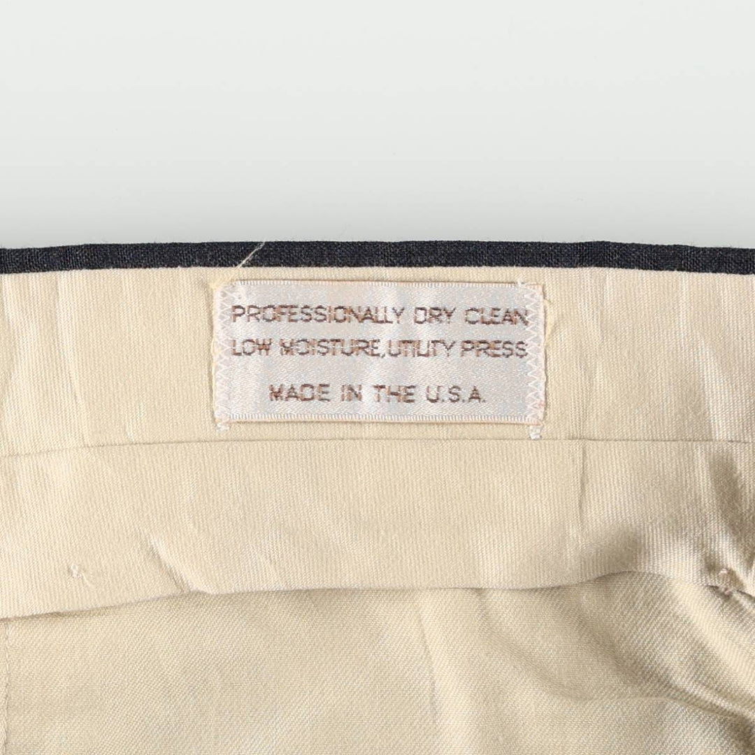~1990'S Majer Parsow's slacks pants, made in USA, men's size W34 equivalent, vintage. unclear navy blue type Vintage Second Hand
