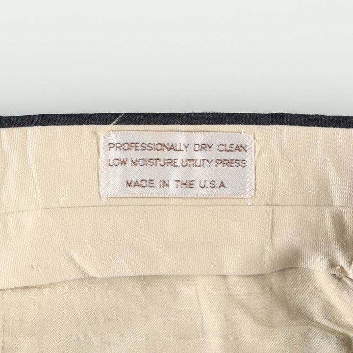~1990'S Majer Parsow's slacks pants, made in USA, men's size W34 equivalent, vintage. unclear navy blue type Vintage Second Hand