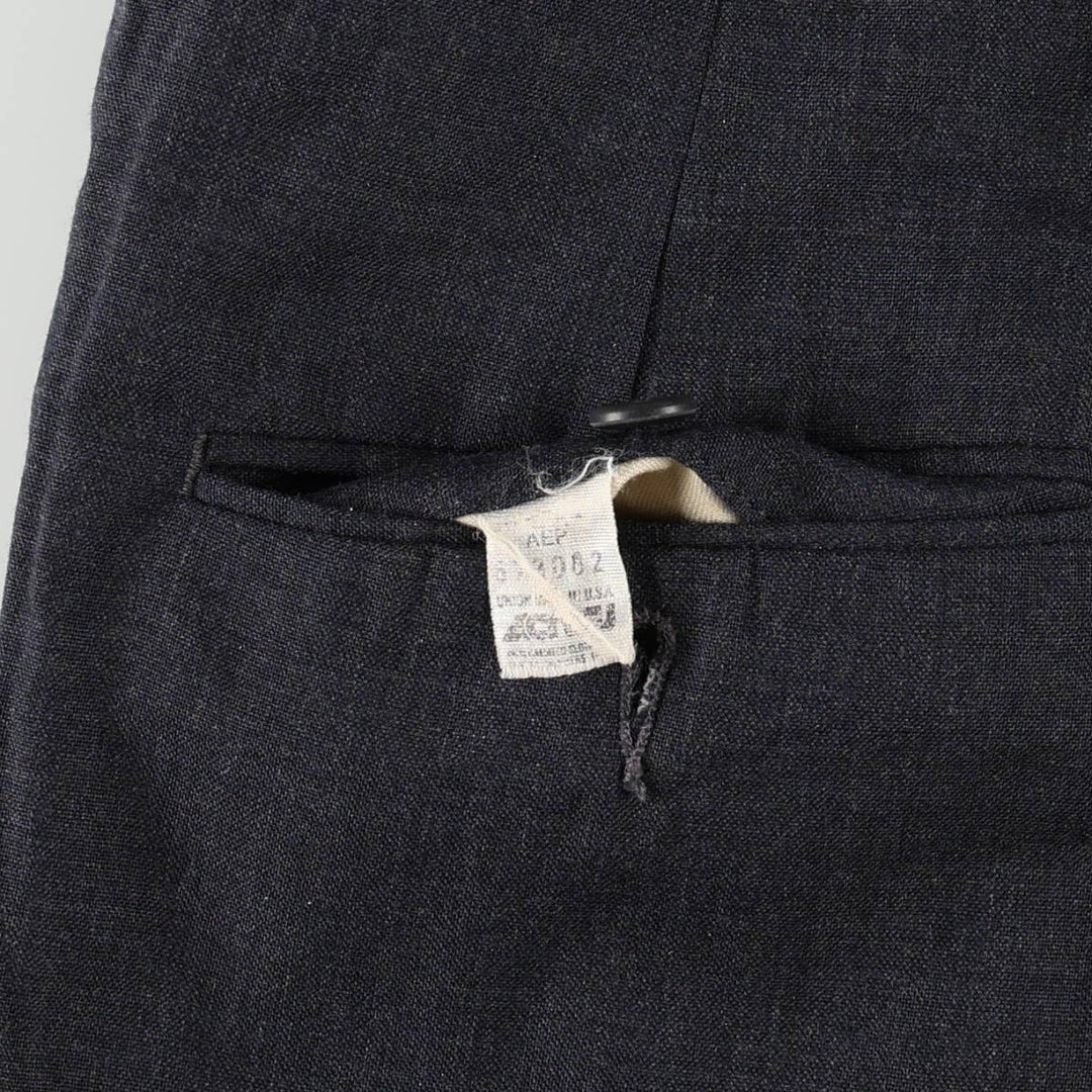 ~1990'S Majer Parsow's slacks pants, made in USA, men's size W34 equivalent, vintage. unclear navy blue type Vintage Second Hand