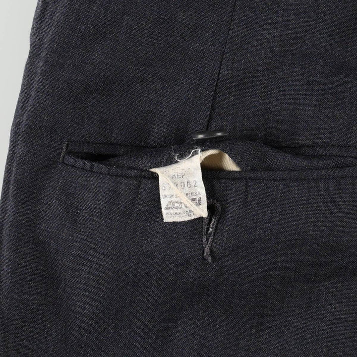 ~1990'S Majer Parsow's slacks pants, made in USA, men's size W34 equivalent, vintage. unclear navy blue type Vintage Second Hand